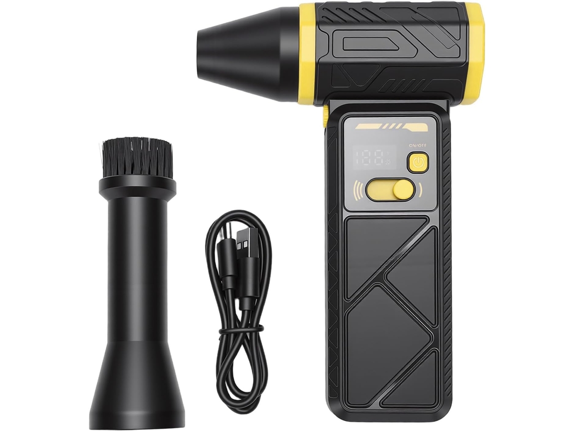 Ar Comprimido Elétrico De 130 000rpm Para Teclado E Pc Amarelo