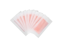 2026 10 Peças de Papel de Cera Depilatória para Pernas, Corpo e Rosto Tiras de Cera Depilatória (rosa)