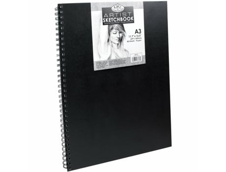 Bloco de Desenho ROYAL & LANGNICKEL Preto A3