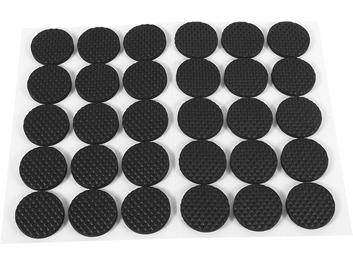 Pocreation Conjunto De 30 Pés Borracha Autoadesivos Antiderrapantes Pretos Para Móveis, Sofá, Mesa E Cadeira, Com