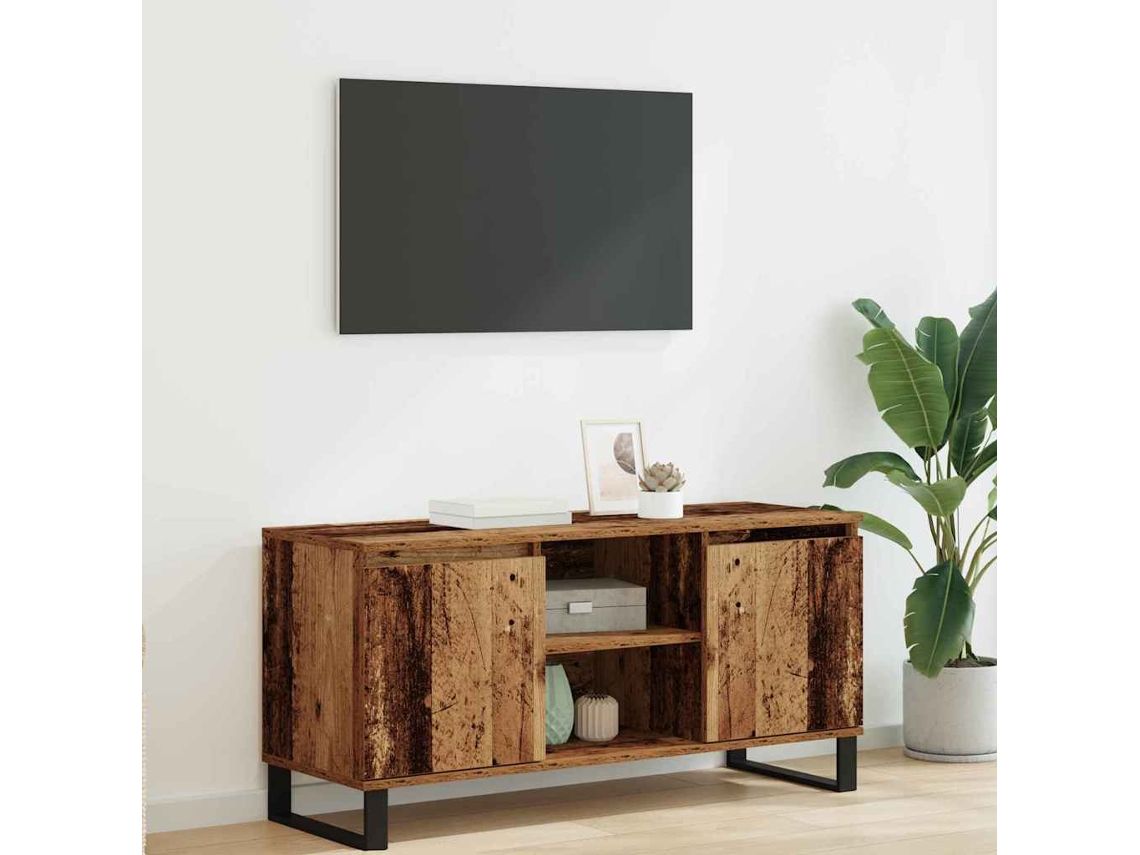Vidaxl Gabinete Para Tv 104 X 35 X 50 Cm Madeira Antiga