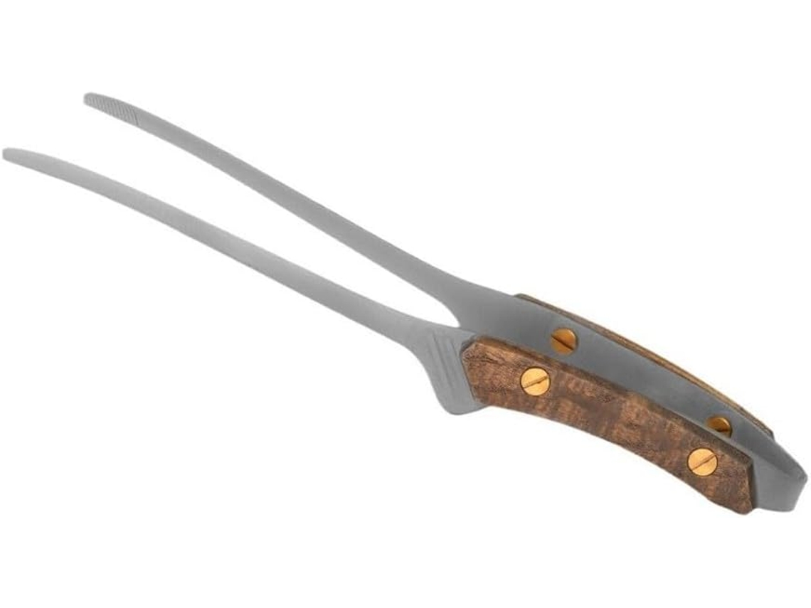 Pinça Para Alimentos Besttoolifes Em Aço Inoxidável Com Cabo De Madeira – Ergonômica Antiderrapante Cozinhar Ao Ar Livre