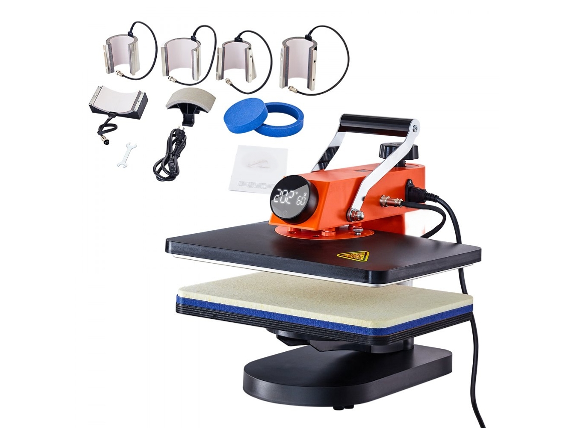 Conjunto De Máquina De Transferência Térmica 8 Em 1 Para Sublimar Camisetas, Canecas E Bonés Tekmaquinas