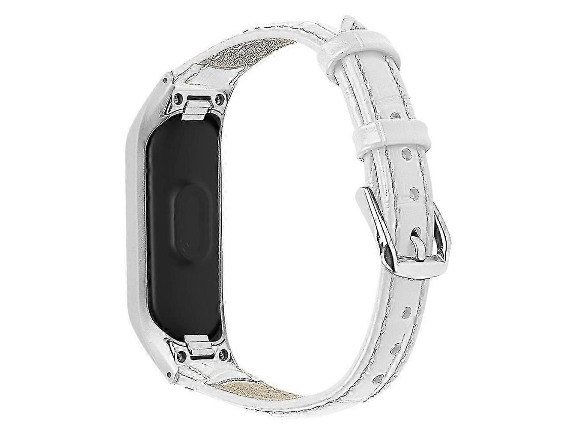 Pulseira de relógio inteligente tipo C com estrutura de metal e textura de crocodilo para Samsung Galaxy Fit E/SM R375 LY Ebike