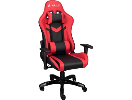 Cadeira Gaming NPLAY Rule 4.0 (Até 130 kg - Elevador a Gás Classe 4 - Preto e Vermelho)