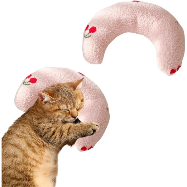 Almofada Para Gatos, Alívio Da Ansiedade, Almofada Formato U Para O Pescoço, Rosa