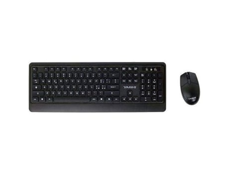 Kit Multimídia Profissional YASHI Teclado e Mouse Sem Fio Preto My537