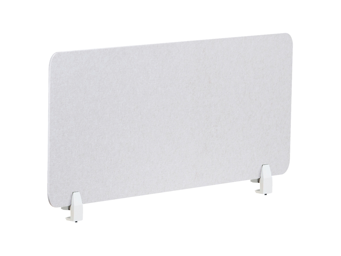 Divisória de Secretária BELIANI Split de Feltro Pet Branco Creme 120x1x50