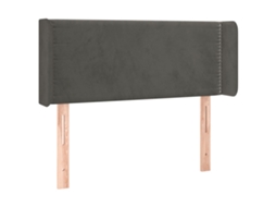 Cabeceira de Cama com Abas Veludo Cinzento Escuro MAISON EXCLUSIVE (93x16x78 cm)