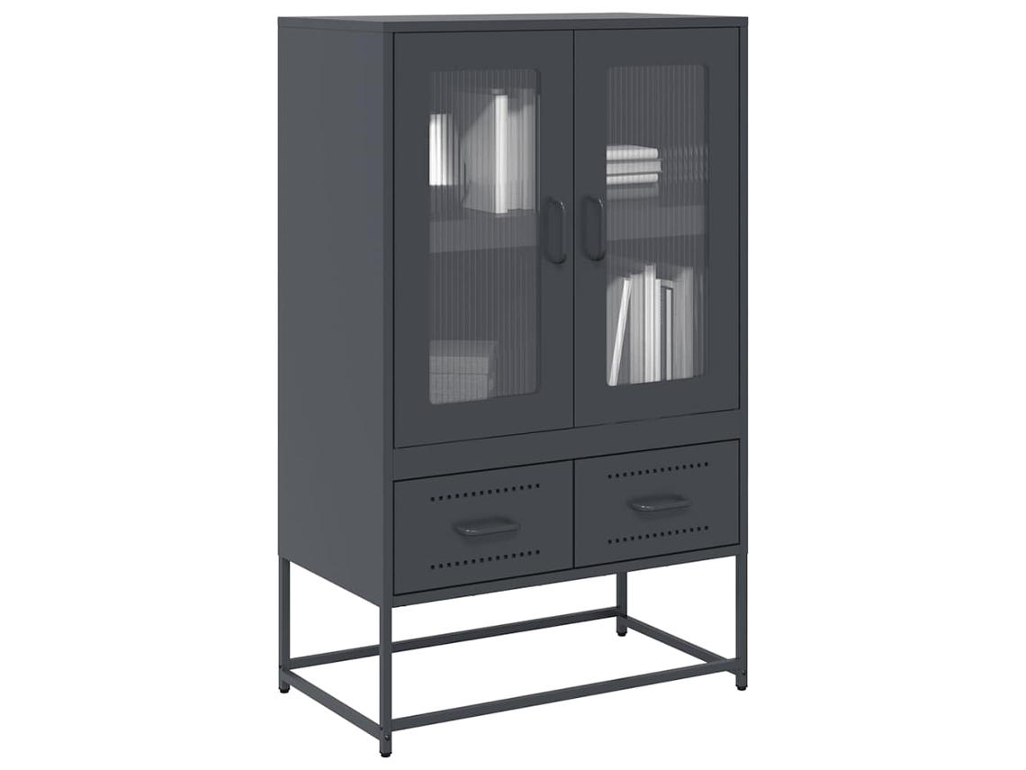 Vidaxl Móvel Alto 68x39x111,5 Cm Aço Antracite
