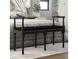 Vidaxl Banco 110x40x70 Cm Veludo Preto