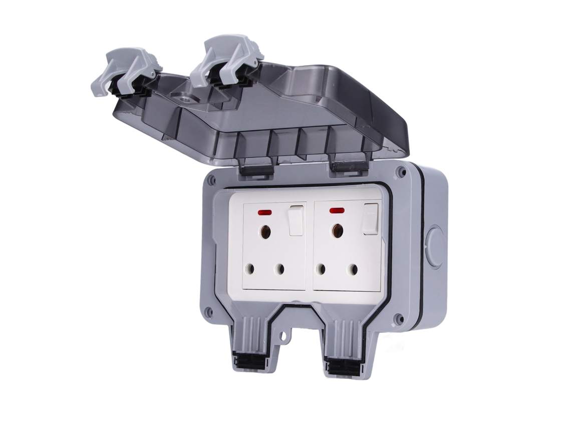 Tomada Externa Ip66 Resistente À Chuva Com Interruptores E Luzes Indicadoras - South Africa