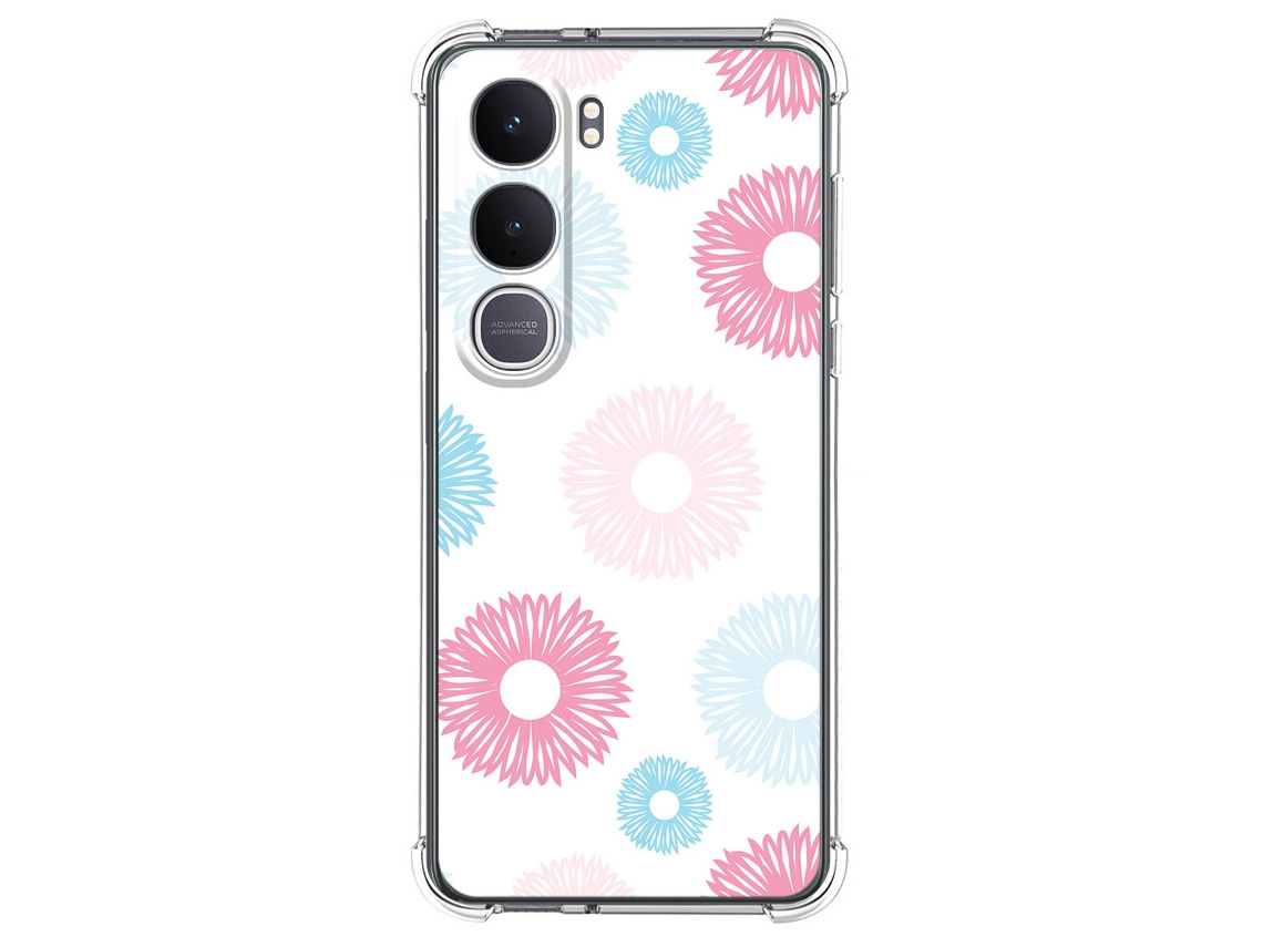 Capa Tumundosmartphone De Silicone Resistente A Impactos Para Vivo Y31 5g / Y21d Com Estampa Floral 6 Desenhos