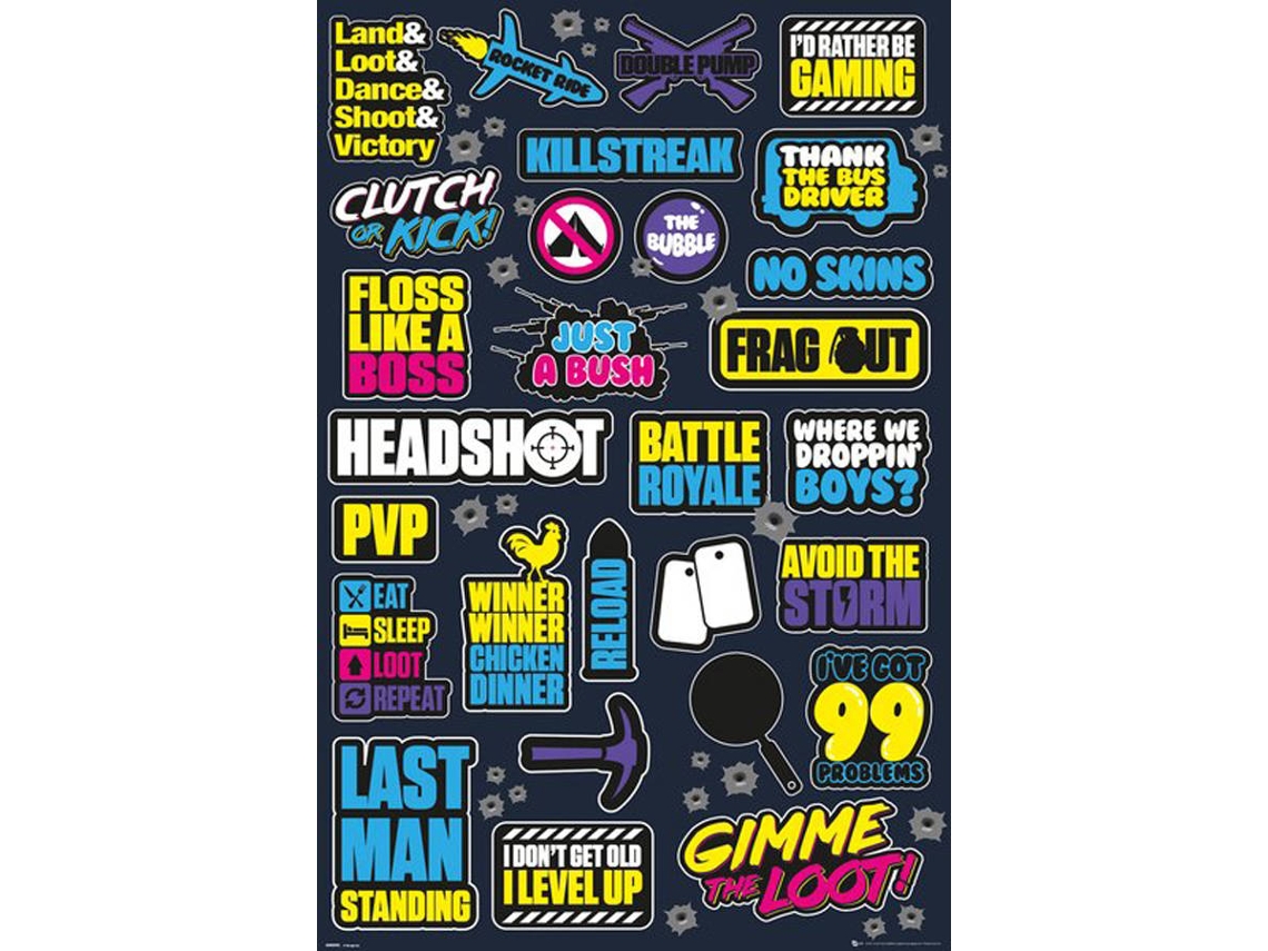 Póster GALERIA Infográfico de Fortnite Battle Royale (61x91.5 cm)