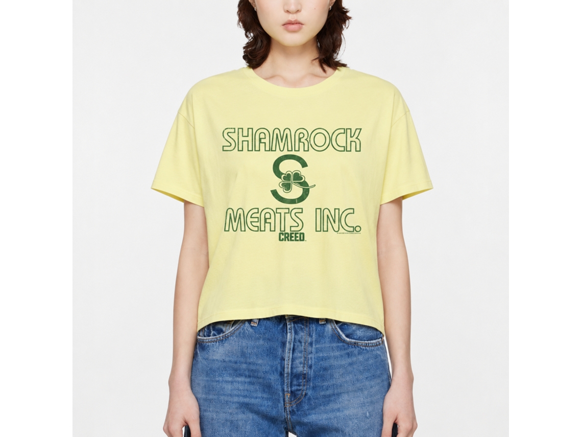 Rockinstone Rocky Movie Meats Inc. Heather Yellow Adult T-shirt Size:s