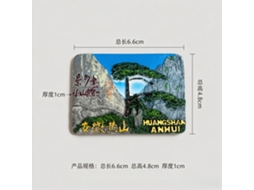 (huangshan, Anhui) Ímã De Geladeira Com Pinheiro De Boas-vindas De Huangshan