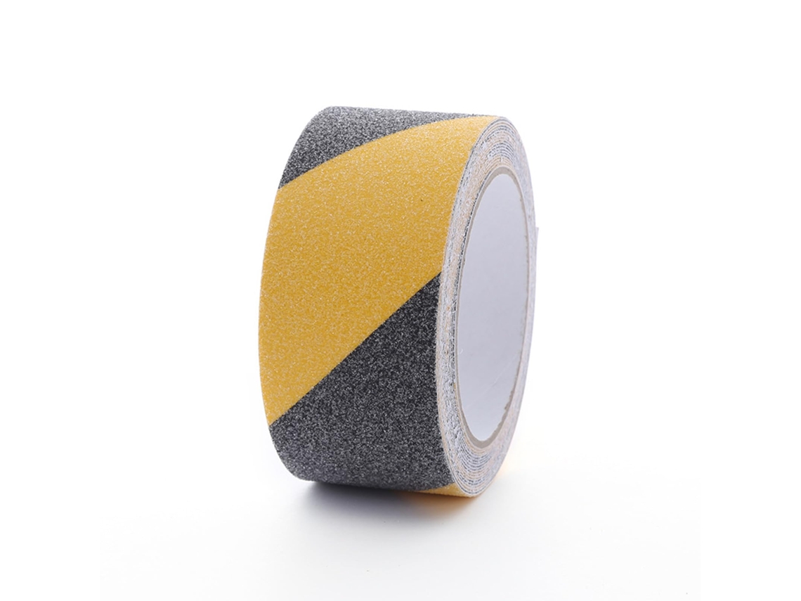 Fita Antiderrapante De Alta Tração 5 Cm X 5 M Impermeável Para Escadas,degraus,interior E Exterior Btforus (preto/amarelo)