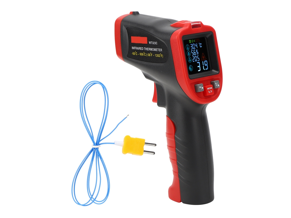 Termômetro Infravermelho Industrial Portátil Wt323c -50℃-650℃ Testador De Temperatura