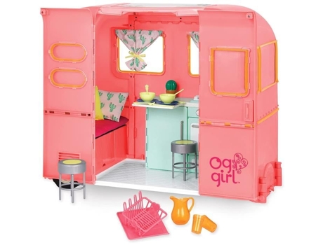 Caravana para boneca - NOSSA GERAÇÃO - Rosa - 18 peças - Interior - Misto