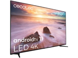 Tv Led De 70 Com Resolução 4k Uhd, Sistema Operativo Android Tv 11, Chromecast, Hdr10, Google Voice Assistant, Classe E. Cecotec