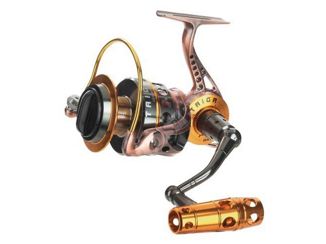 Molinete Jigging Taiga Preto Dourado 60Akami