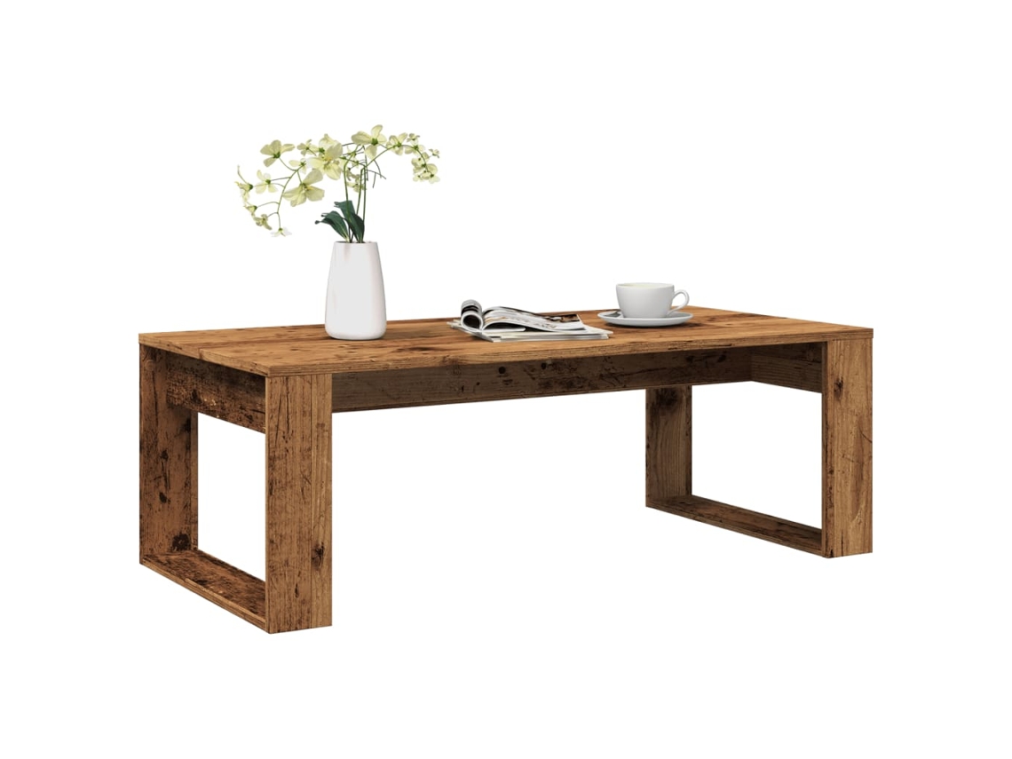 Vidaxl Mesa De Centro 102x50x35 Cm Derivados De Madeira Madeira Velha