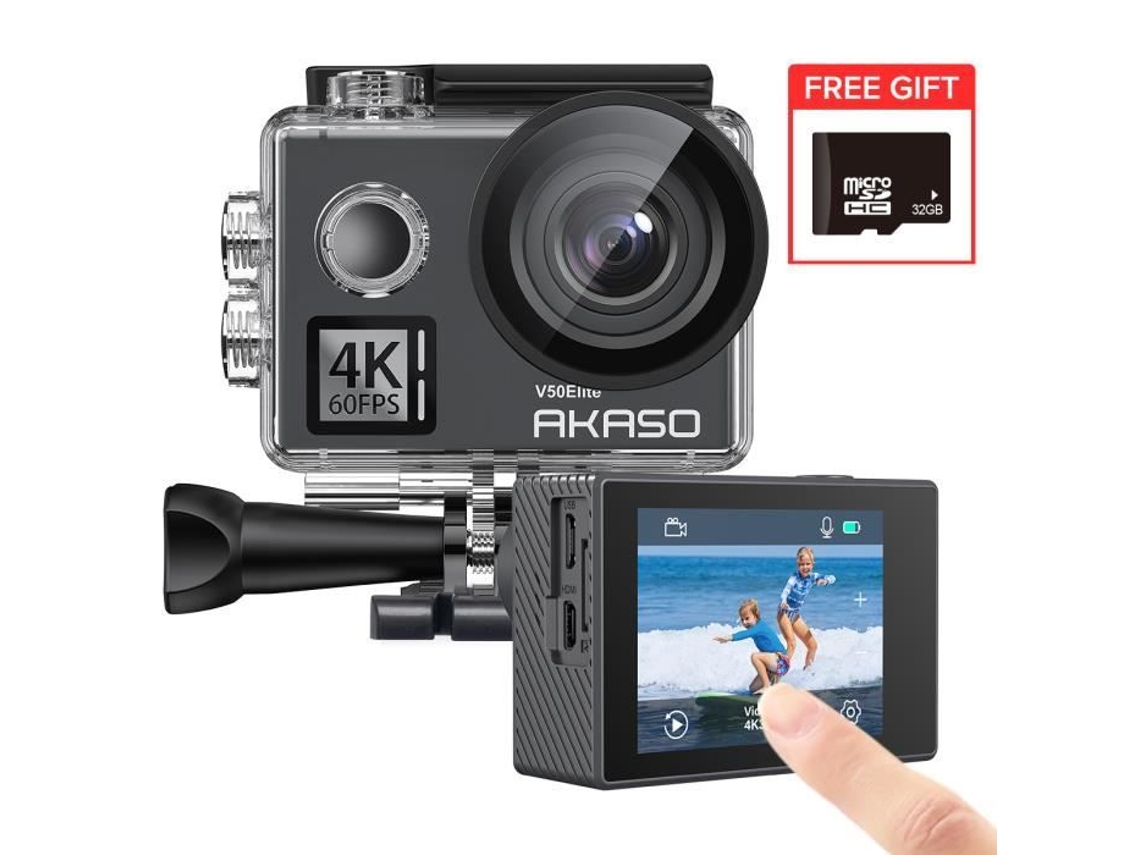 Câmera de Ação AKASO V50 Elite Action Camera 4K 60Fps 20 Milhões de