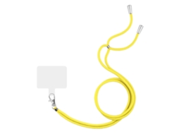 Lurelia Cordão Para Telemóvel Ajustável Transversal Para Pescoço 1,5 M Amarelo Anti-perda