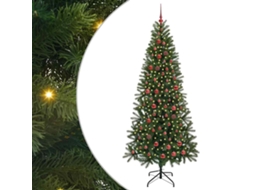Conjunto 1 Árvore Artificial Vidaxl Verde Plástico (210 Cm)