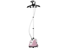 Ferro de Engomar a Vapor ABS e PP cor Rosa 26x21,5x146 cm HOMCOM