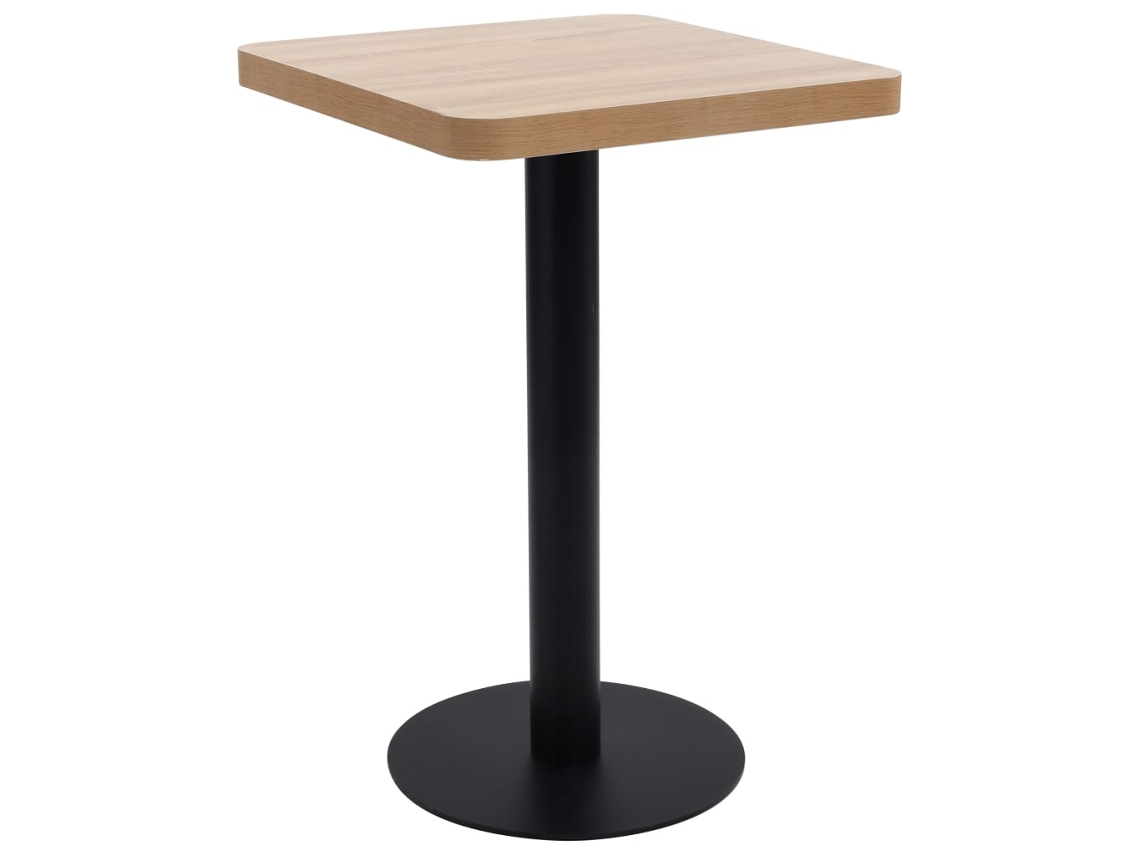 Mesa Bistrã´ 50x50 Cm Mdf Castanho Claro DKD HOME DECOR
