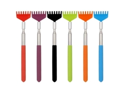 Rascador De Costas Telescópico Inox, 5 Peças, 20-68cm, Material De Qualidade, Presente Prático