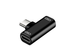 Adaptador Divisor Duplo Usb Tipo C Para Usb Tipo C Preto*