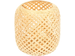 Abajur Suspenso Pequeno, Leve E Resistente, Feito De Bambu Natural Trançado.