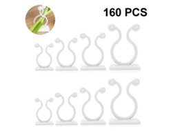 160 clips de fixação para plantas trepadoras, adesivos invisíveis, ganchos de resina, para jardim e parede, branco | S/MARCA