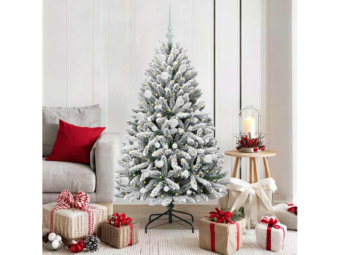 Vidaxl Árvore De Natal Artificial 150 Cm 150 Led Branco Quente