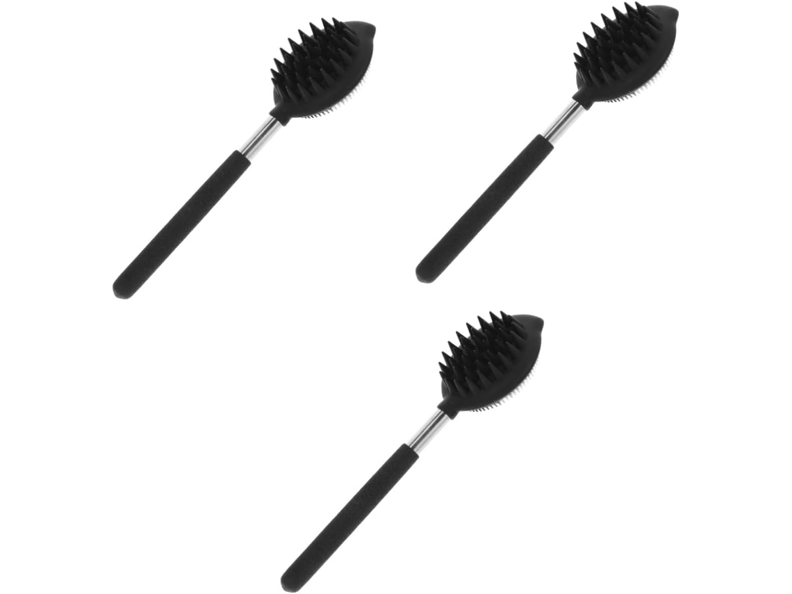 Conjunto De 3 Escovas Silicone Para Banho Escova Esfoliante Corporal, Escova De Limpeza Corporal, Escova Para As Costas