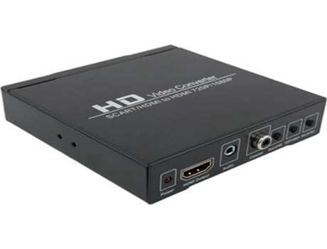 Conversor de Vídeo HOWEI HW1802 (Scart - Hdmi - Preto)