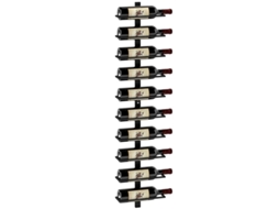 Suporte De Parede Para 10 Garrafas De Vinho,com 10 Prateleiras Em Metal,perfeito Para Cozinha,sala E Bar Em Casa,na Cor Preta