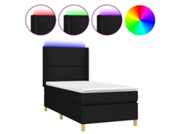 Box Spring Bed, Box Spring Beds Vidaxl Preto Tecido (90 X 190 Cm)