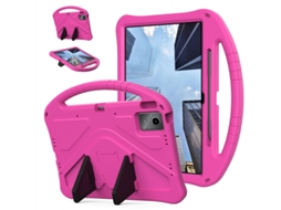 Capa Para Lenovo Idea Tab Plus 12.1“ (2025) Para Criança Leve Em Eva, À Prova De Choque, Com Pega E Suporte. Rosa Choque Hexinyigjly