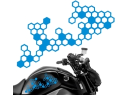 Adesivos Hexagonais Para Motocicletas, Adaptáveis, Com Efeito