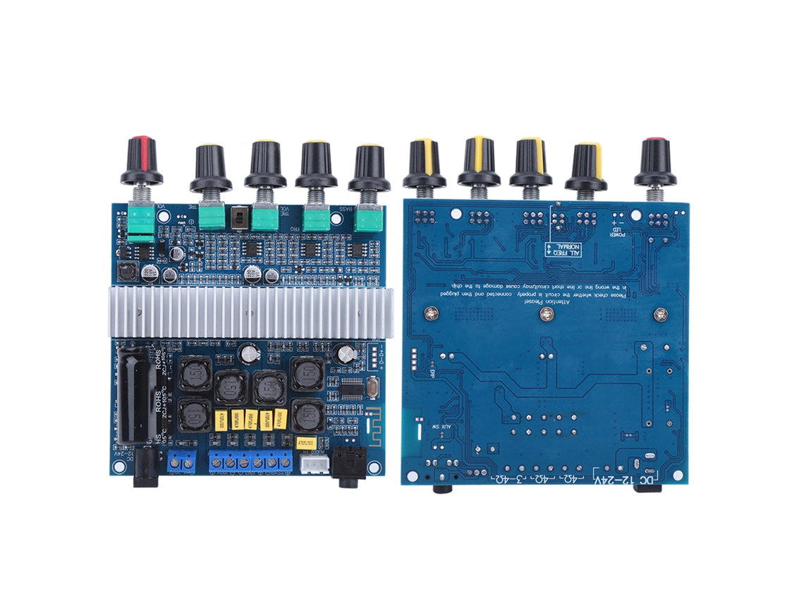 Laxiscreed Amplificador De Potência Digital Hifi 2.1 Canais 12-24v Para Áudio De Alta Qualidade