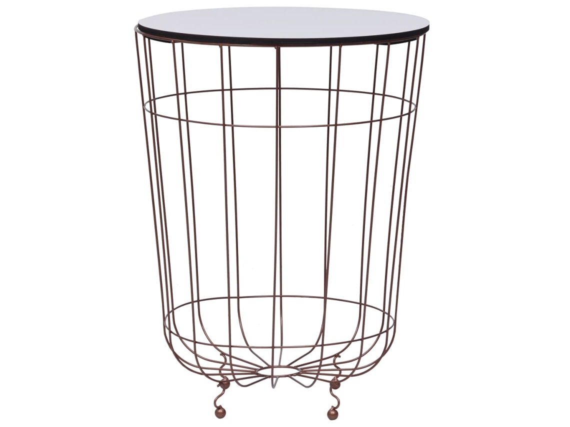 Vidaxl Mesa De Centro Ø 40 Cm Dourado