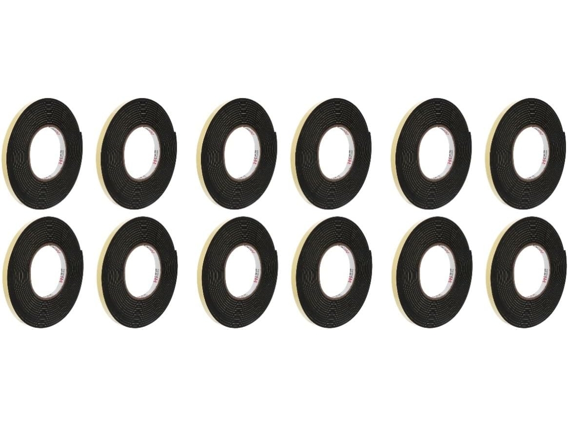 12 Rolos De Fita Adesiva De Esponja Eva Para Vedação E Isolamento De Portas.
