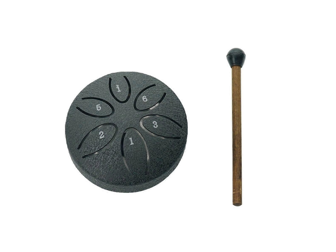 Tambor De Chuva Para Exterior, Tambor De Aço De Língua, 6 Notas, 3 Polegadas, Percussão Com Baquetas Acolchoadas