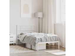 Estrutura De Cama Em Metal Com Cabeceira 107x203 Cm Branco