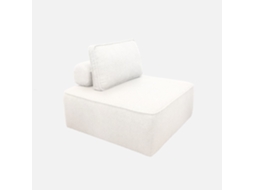 Poltrona Para Sofá Modular Boucle 1 Lugar, Creme Sweeek