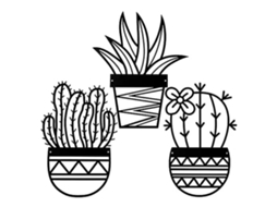 Vaza Cacto de Metal com Flowe Pot Pendente para Decoração LAXISCREED