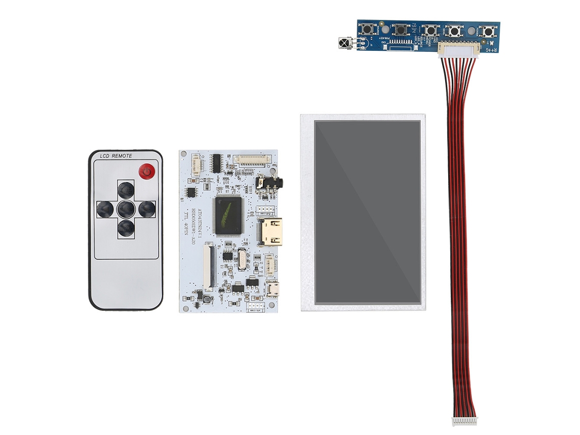 Módulo placa driver TTL kit DIY tela LCD 4.3 polegadas 480x272 para Raspberry Pi com S/MARCA